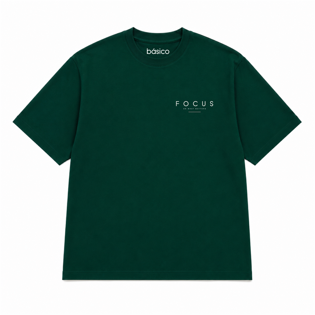 Camiseta Oversized Masculino Focus Verde