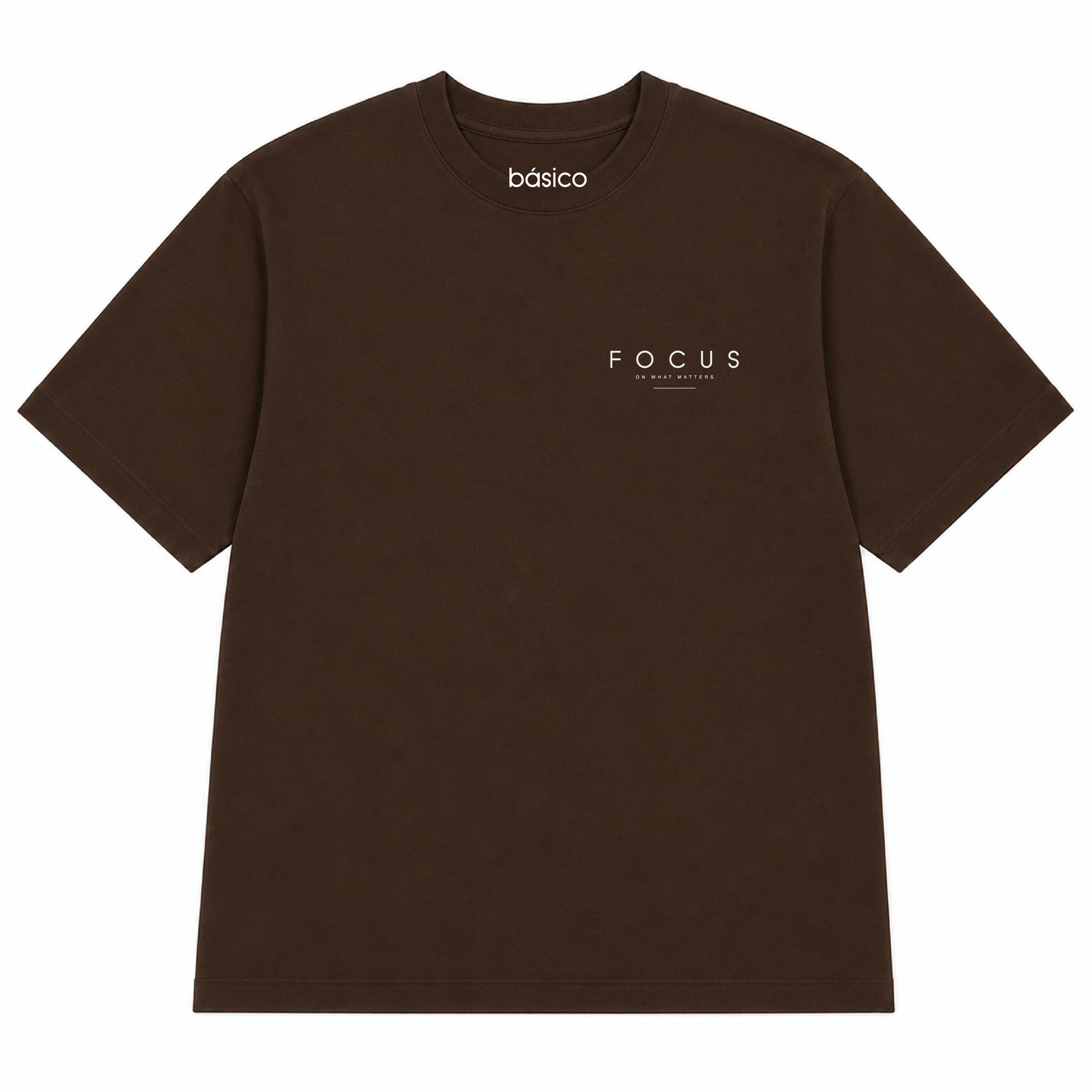 Camiseta Oversized Masculino Focus Cafe