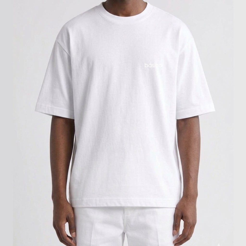 Camiseta Oversized Unisex Blanca Masculino