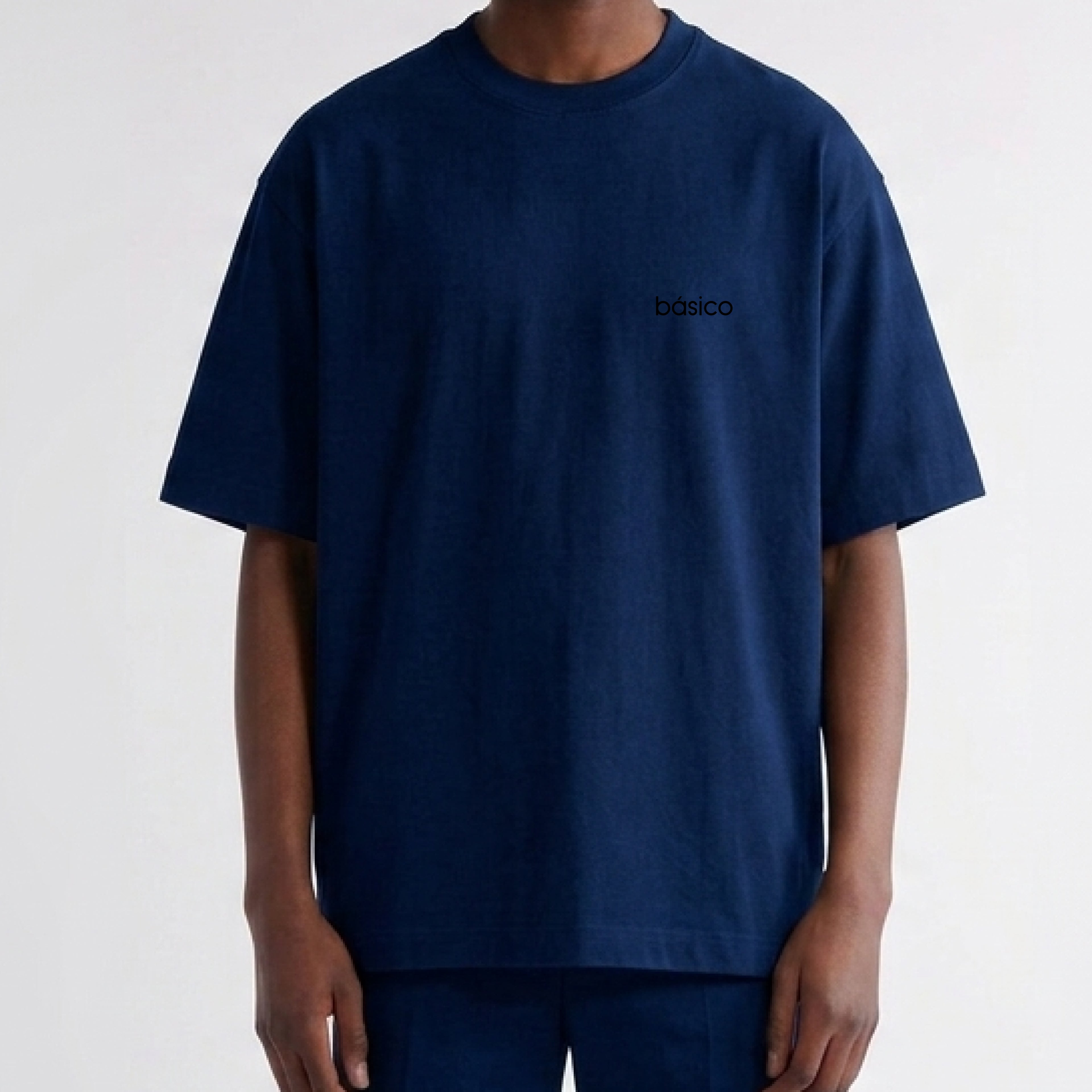 Camiseta Oversized Unisex Azul medio  Masculino