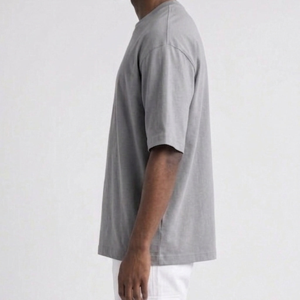 Camiseta Oversized Unisex Gris Masculino