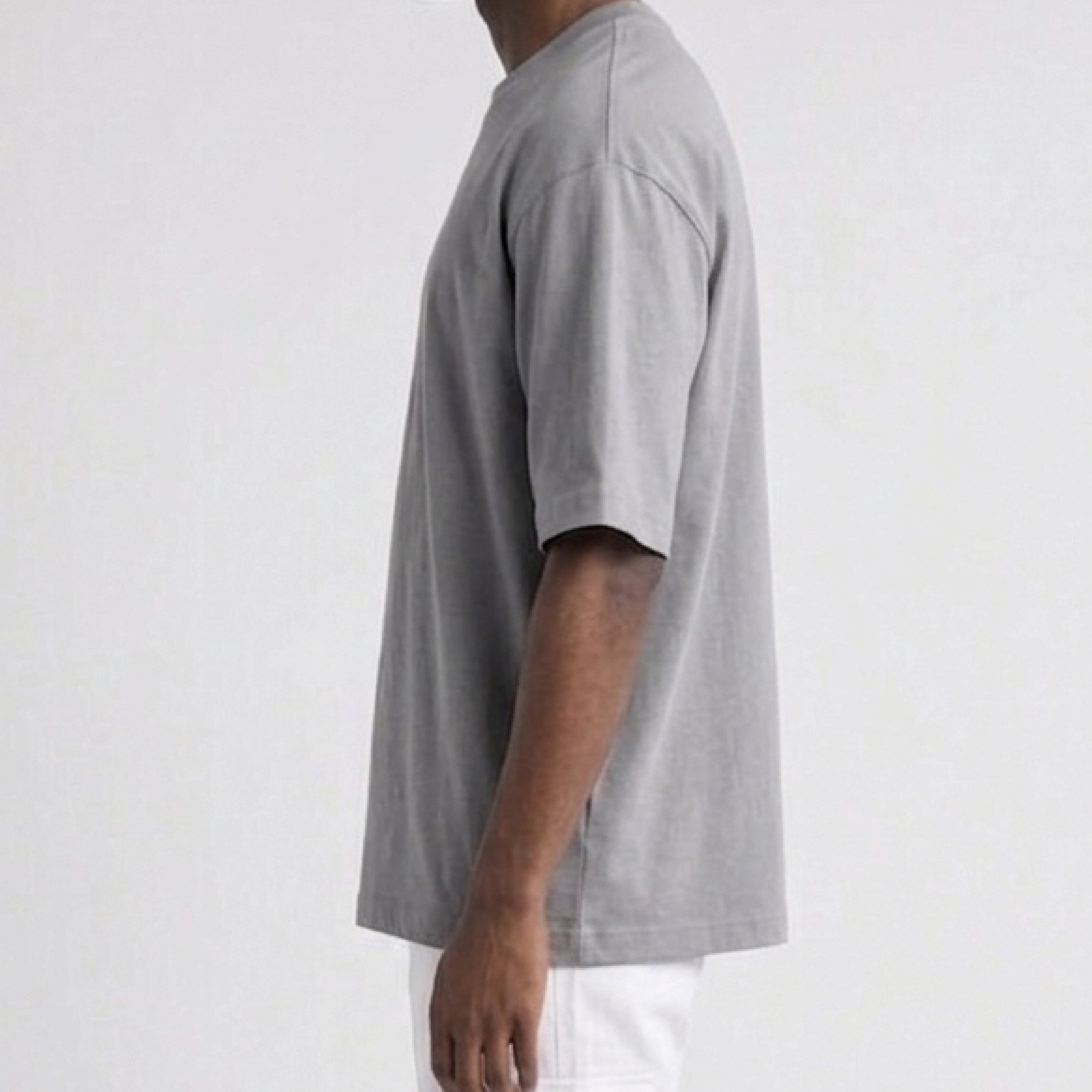 Camiseta Oversized Unisex Gris Masculino