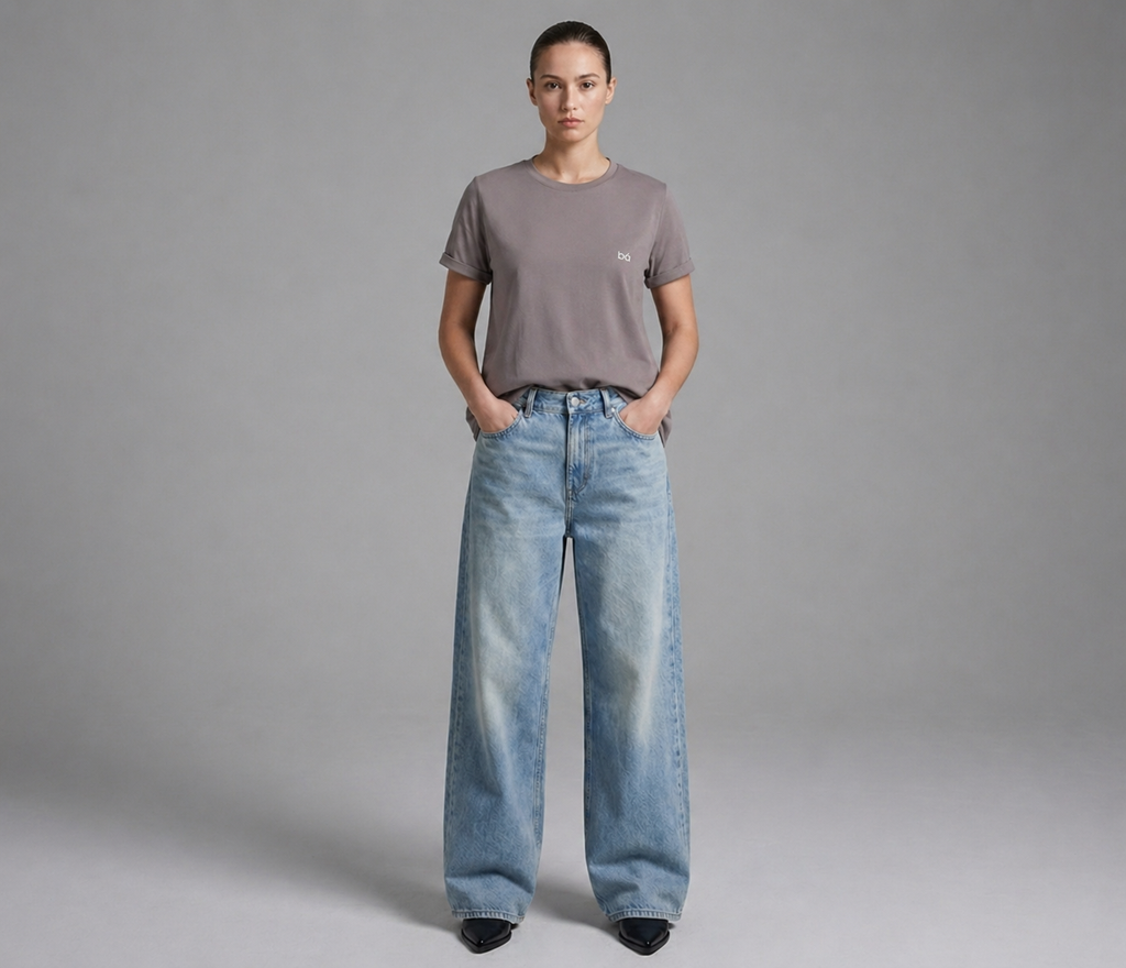 Camiseta Femenina Slim fit Gris